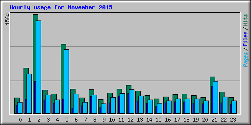 Hourly usage for November 2015